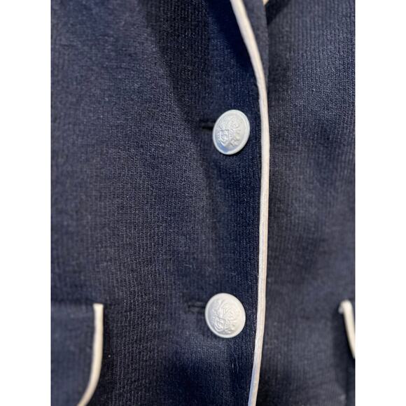 Banana Republic Women’s Italian Wool Preppy Blazer Navy Corpcore Business Casual - Picture 3 of 6